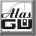 two color alaska gun logo